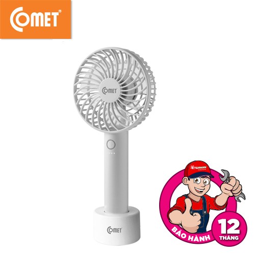 [Mã BMBAU50 giảm 7% đơn 99K] Quạt Sạc Cầm Tay Cao Cấp Comet CRF1004 4W có đế rời, 6 cánh quạt