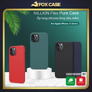 Ốp lưng iPhone 12, 12 Mini, 12 Pro, 12 Pro Max NILLKIN Flex Pure silicone siêu mềm, chống bám vân - Fox Case