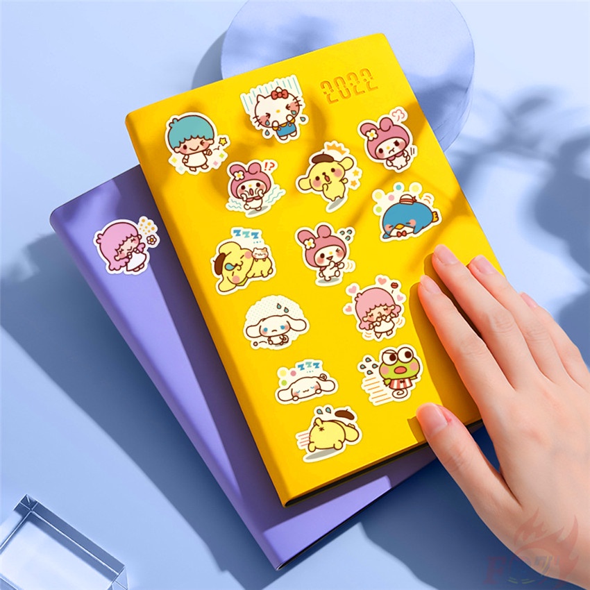 Set 80 miếng dán mini họa tiết hoạt hình Sanrio Family Series 01 chống thấm nước trang trí thủ công