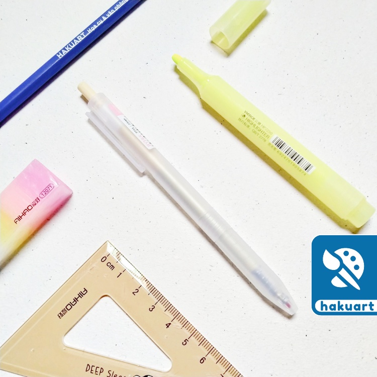 Bút gel JIYI mực đen vỏ nhám màu Pastel cho học sinh- Văn Phòng Phẩm Haku