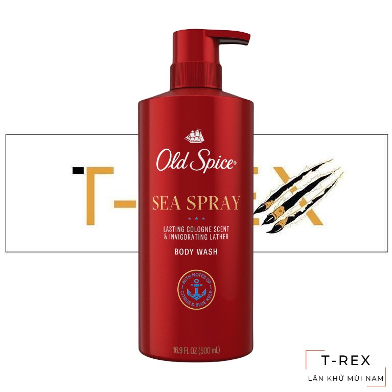 [NEW] Sữa Tắm Old Spice Sea Spray With Notes Of Blue Kelp 500ML