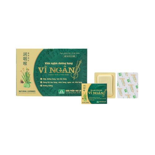 Viên ngậm dưỡng họng chanh muối và thảo dược Vĩ Ngân - Hộp 20 vỉ x 5 viên