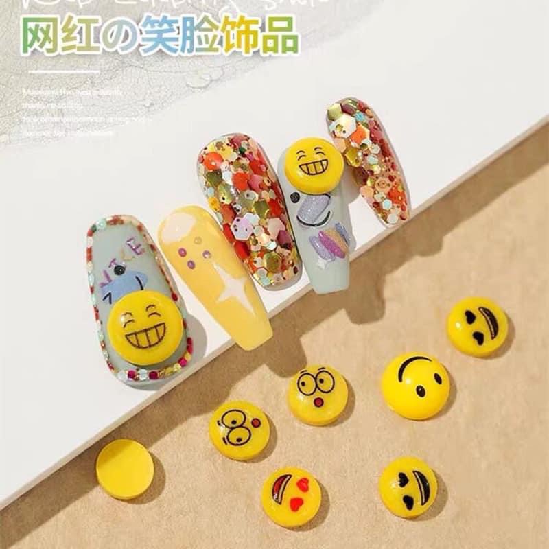Charm nail mặt cười đính móng , mix 14 mẫu