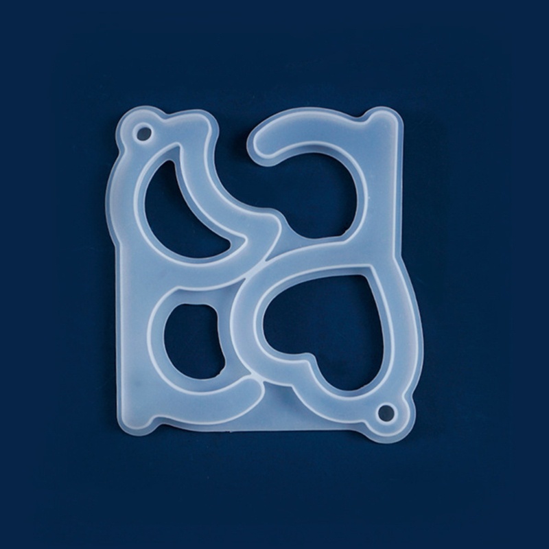 Khuôn Silicone Làm Móc Khóa Resin Đa Năng DIY