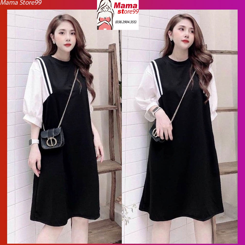 Váy Bầu Mùa Hè Baby Doll Xinh. Đầm Bầu Thiết Kế Đẹp Dễ Thương Chất Lụa Hàn Châu Freesize(45-70kg) HN0202 Mama Store99
