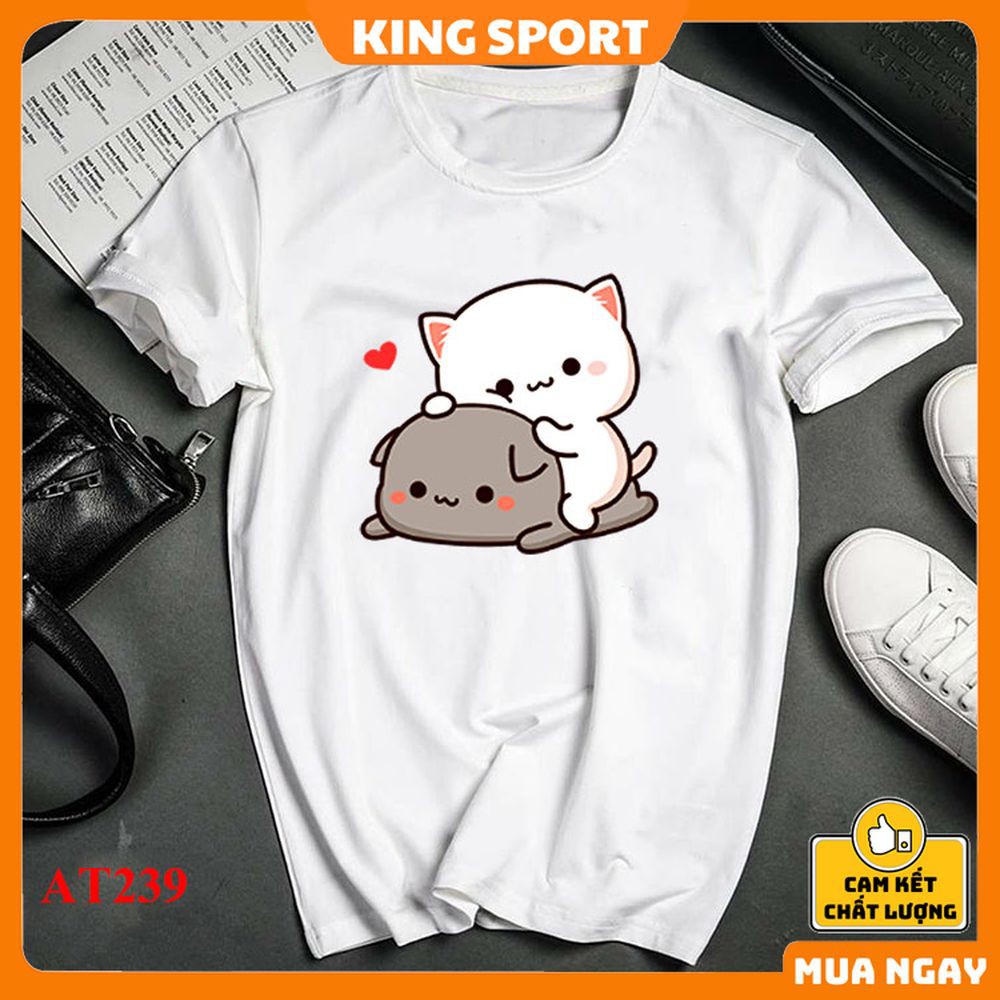 Áo đôi nam nữ tình yêu bạn thân đẹp unisex KING SPORT Áo cặp nam nữ gia đình cao cấp thoáng mát form rộng