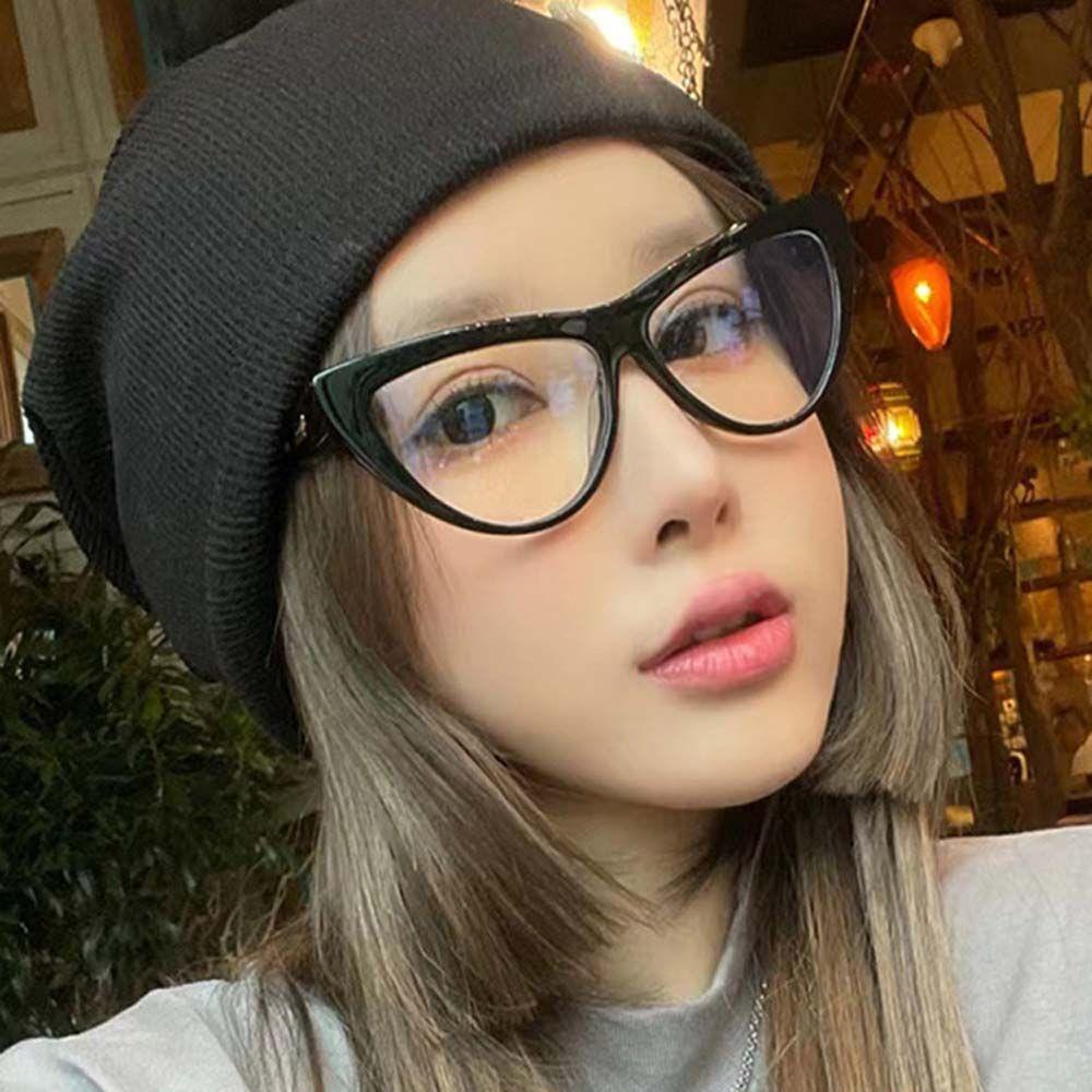 Kính Mát Gọng Tam Giác Họa Tiết Da Báo Phong Cách Vintage Thời Trang Cho Nữ