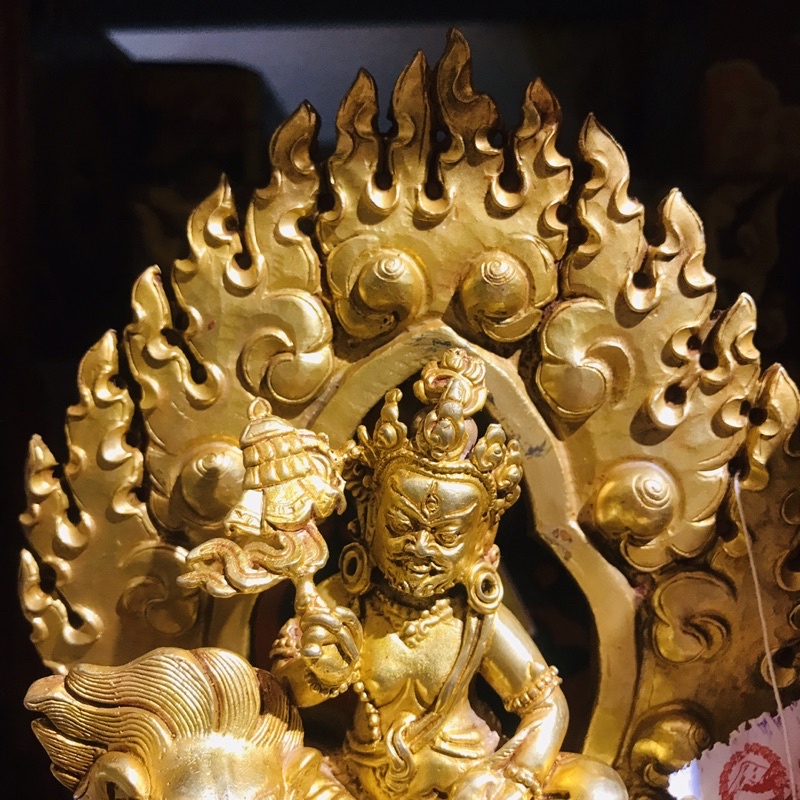 [PHÁP BẢO MINH CHÂU] TƯỢNG TÀI BÀO THIÊN VƯƠNG ĐỒNG NEPAL 17cm - ĐẸP TINH XẢO