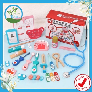 Đồ chơi bác sĩ gỗ 39 chi tiết - Bé tập làm Bác Sĩ | Vườn ươm tri thức