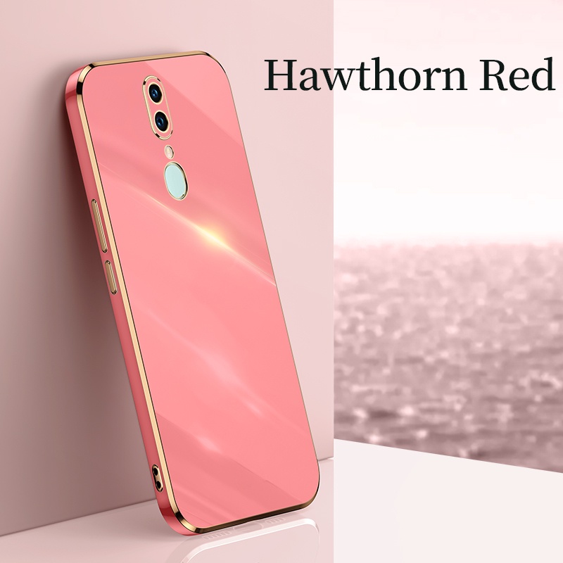 Ốp Điện Thoại TPU Silicon Mềm Khung Vuông Mạ Vàng Sang Trọng Chống Sốc Cho OPPO F11 F9 Pro F7 F5 F11