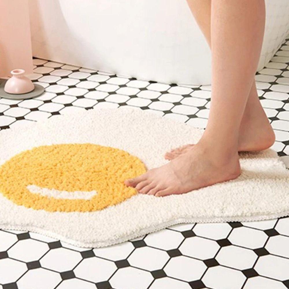 Thảm Lót Sàn Dễ Lau Chùi Siêu Bền Họa Tiết Hoạt Hình PATRICIA Dễ Thương|Thảm Chùi Chân Chống Trượt Hình Quả Trứng Trang Trí Nhà Cửa