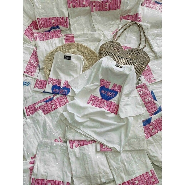 Áo thun giấy cổ tròn hình in-hình thật. alohashop91