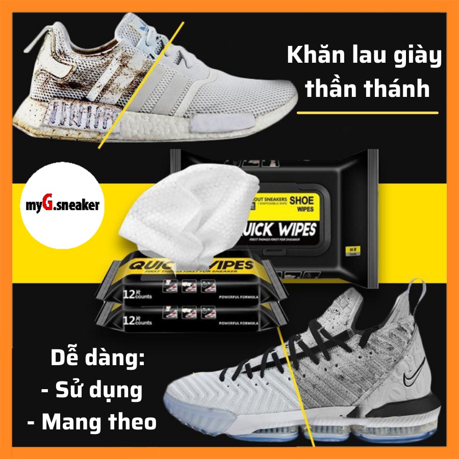 [MyGsneaker] Khăn Ướt Chuyên Dụng Vệ Sinh Giày Thể Thao Nhanh Chóng - Quickwipes