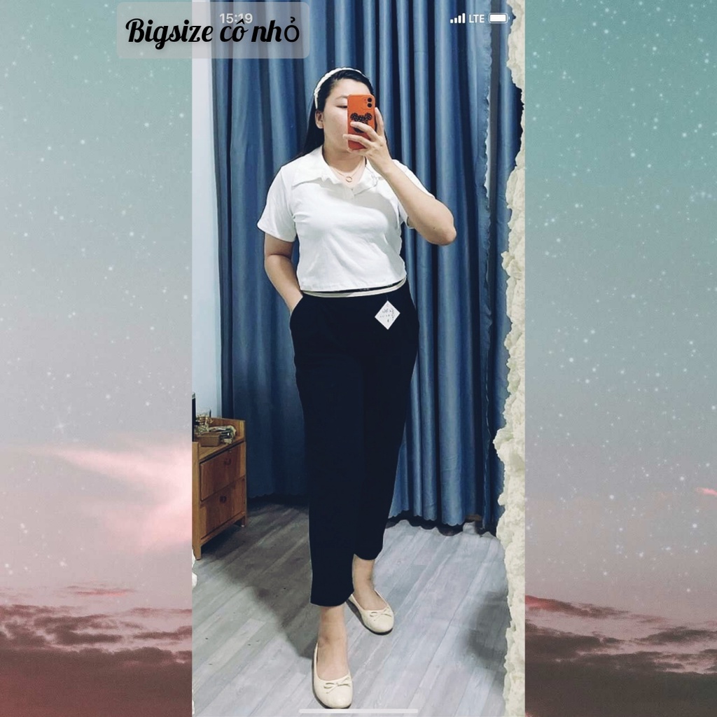 Quần Baggy Bigsize Cạp Cao Siêu Tôn Dáng,chất liệu vải cotton dẻo loại 1 dày mịn mã baggy