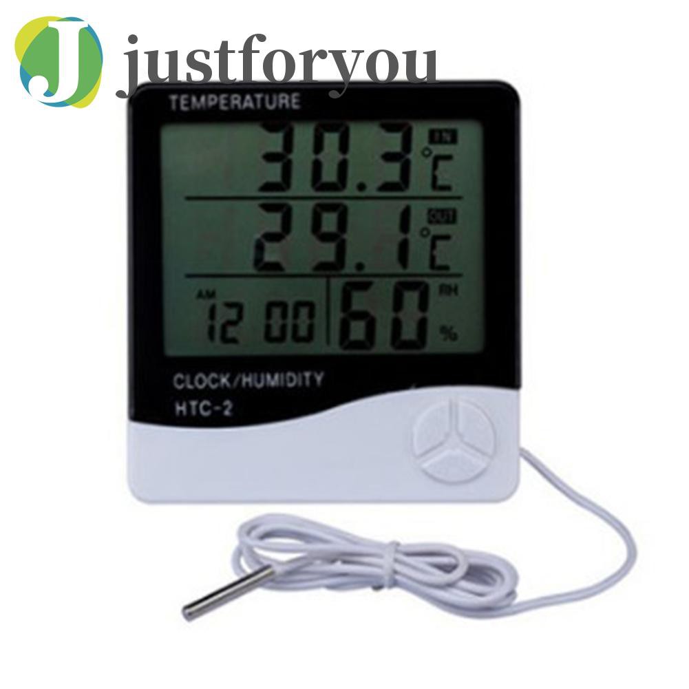 Justforyou Electronic Digital Clock Temperature Humidity Meter Thermometer Hygrometer