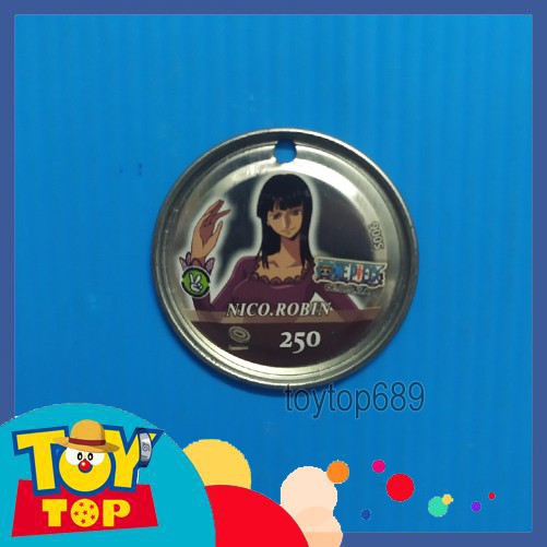 Thẻ Toonies One Piece đồng xu bí ẩn hải trình màu bạc tròn lỗ bản cũ 2nd có xước trầy Mũ rơm Luffy phân loại 1