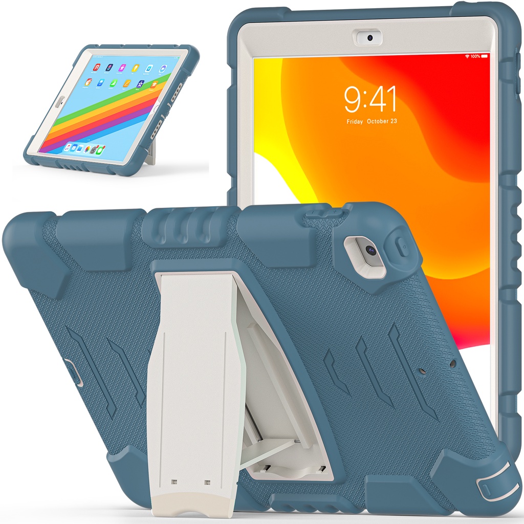 Ốp Máy Tính Bảng Silicon Chống Sốc Có Giá Đỡ Cho iPad 7th 8th 9th Gen 10.2 inch 2019 2020 2021