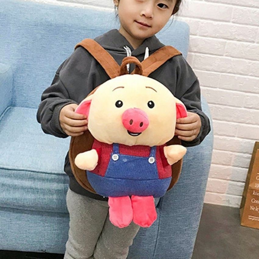 Balo học sinh đi học mầm non thú bông xinh xắn đáng yêu cho bé, chất liệu vải bông tuyết mềm mịn BL-HEO