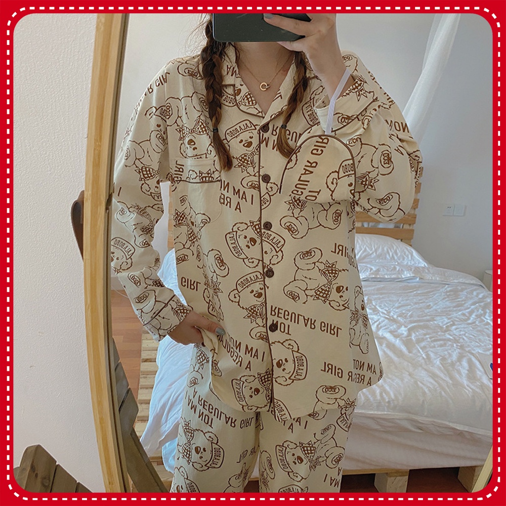 Đồ Ngủ Pijama Dài Tay, Bộ Ngủ Dài Tay Ulzzang Nhiều Màu | BigBuy360 - bigbuy360.vn