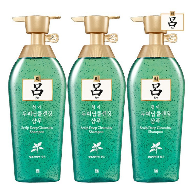 Bộ Dầu Gội Thảo Dược Ryo Màu Xanh Scalp Deep Cleaning 500ml set 3 Hàng mới về