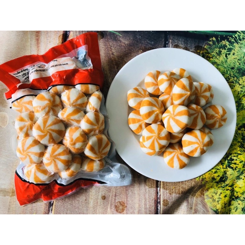 [HỎA TỐC SG] Bánh bao nhân trứng cá cam viên thả lẩu nướng chiên Malaysia - 500g