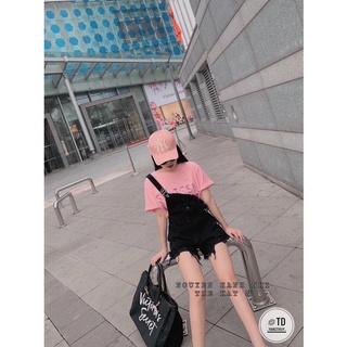 Yếm short jeans rách