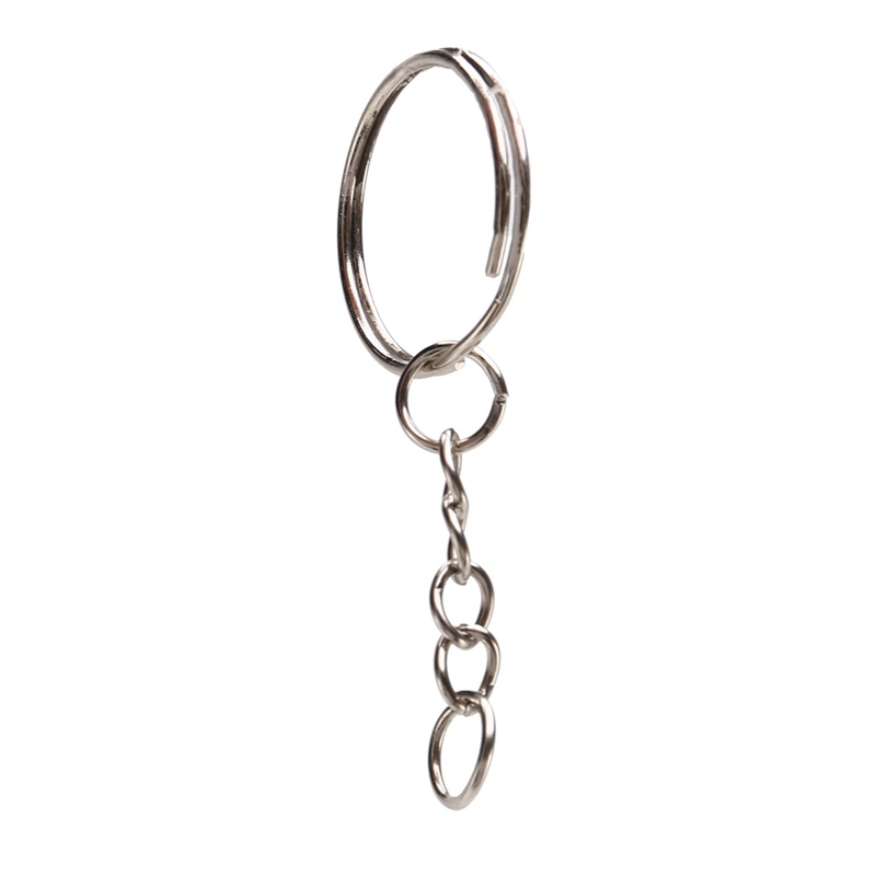Bộ 200 Vòng Móc Chìa Khóa Màu Bạc Kích Thước 1 Inch / 25mm Dùng Làm Đồ Thủ Công DIY