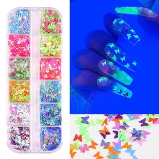 Khay Bướm Neon Dạ Quang Đính Móng