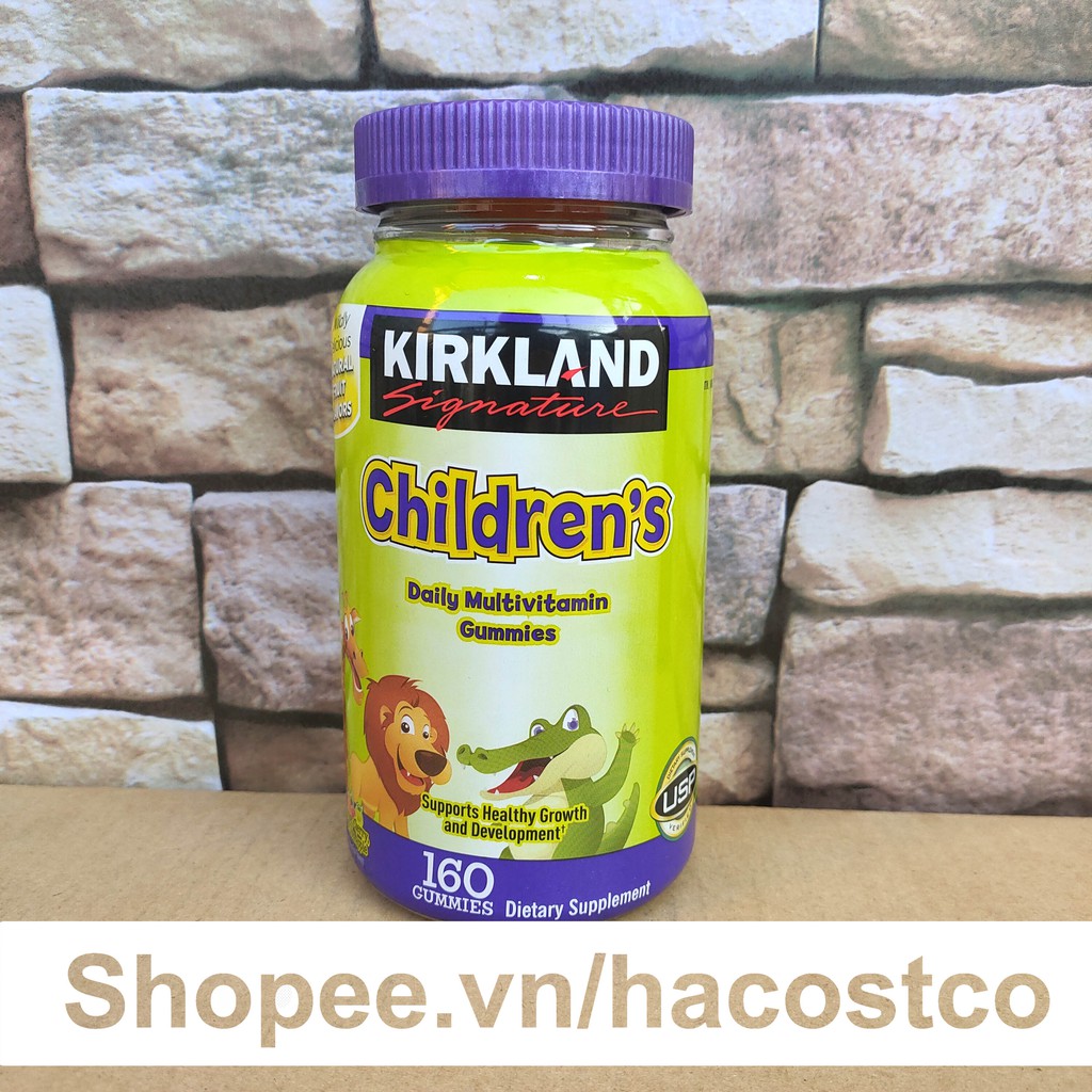 🌺  Mypham23  🌺  Kẹo dẻo Kirkland Signature Children’s Multivitamin Gummies 160 viên Hỗ Trợ Bổ Sung Vitamin MLN23  🌺