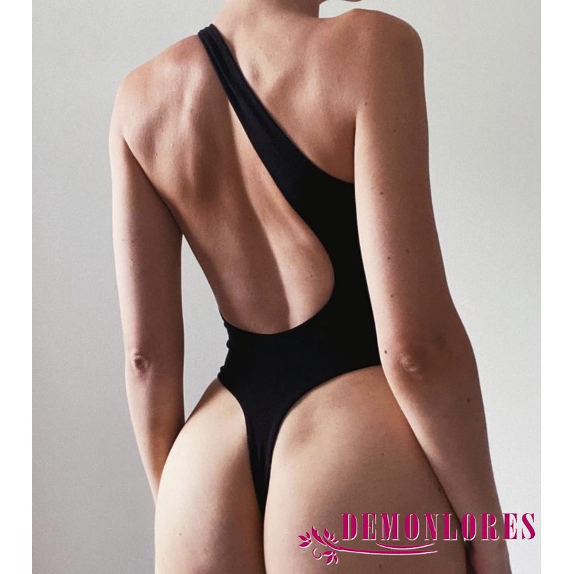 Bộ áo liền quần không tay hở lưng màu trơn dành cho nữ