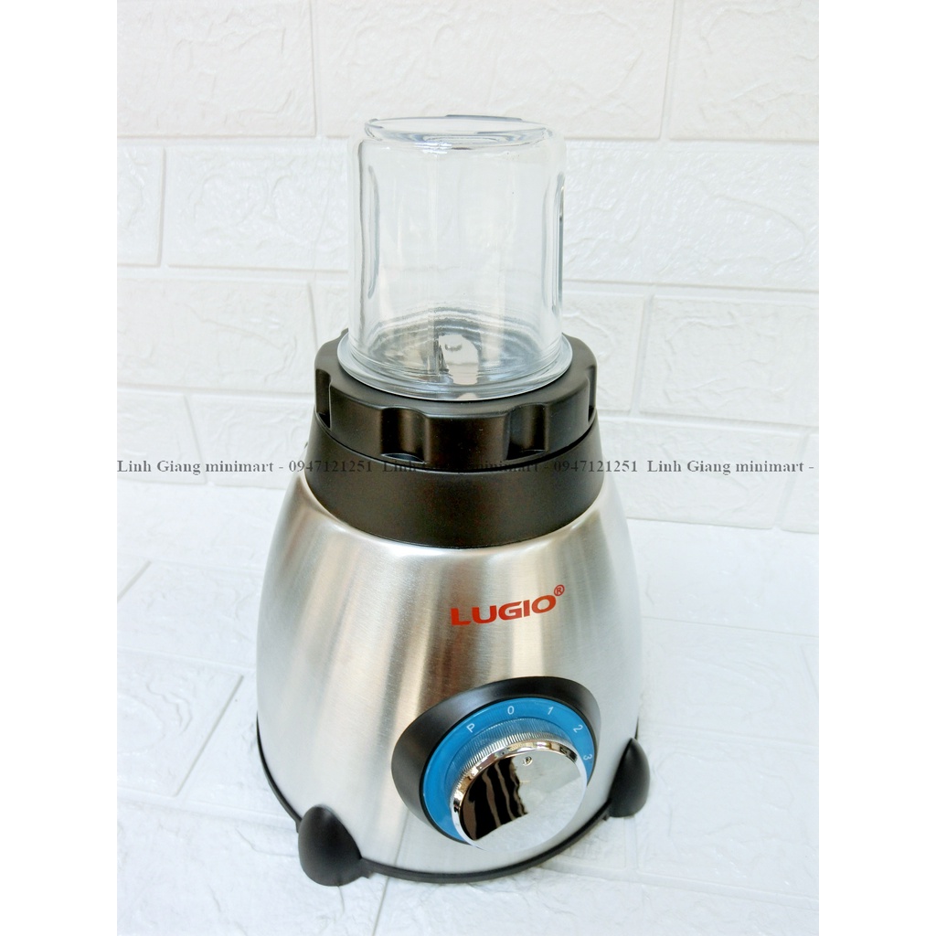 Máy xay sinh tố 2 in 1 Lugio LG569 Công suất 650W 2 cối thủy tinh Hàng chính hãng Bảo hành 12 tháng