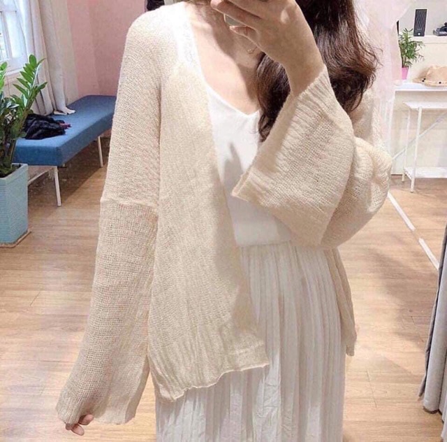 Áo đi biển nữ Cardigan choàng chống nắng khoác len mỏng dệt kim Chất Đẹp Siêu Hot HÀNG QUẢNG CHÂU K4E6
