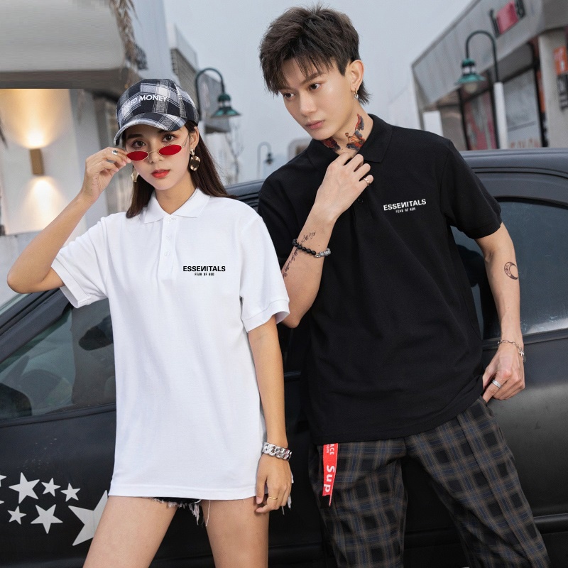 Áo polo essentials nam nữ chất liệu cá xấu cotton co giãn 4 chiều không xù lông chuẩn from áo essentials thun