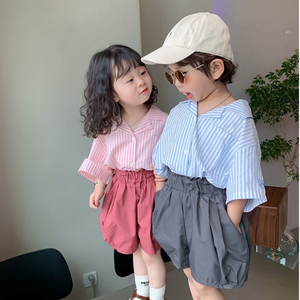 Set Áo Thun Ngắn Tay Và Quần Short Thời Trang Hè Cho Bé