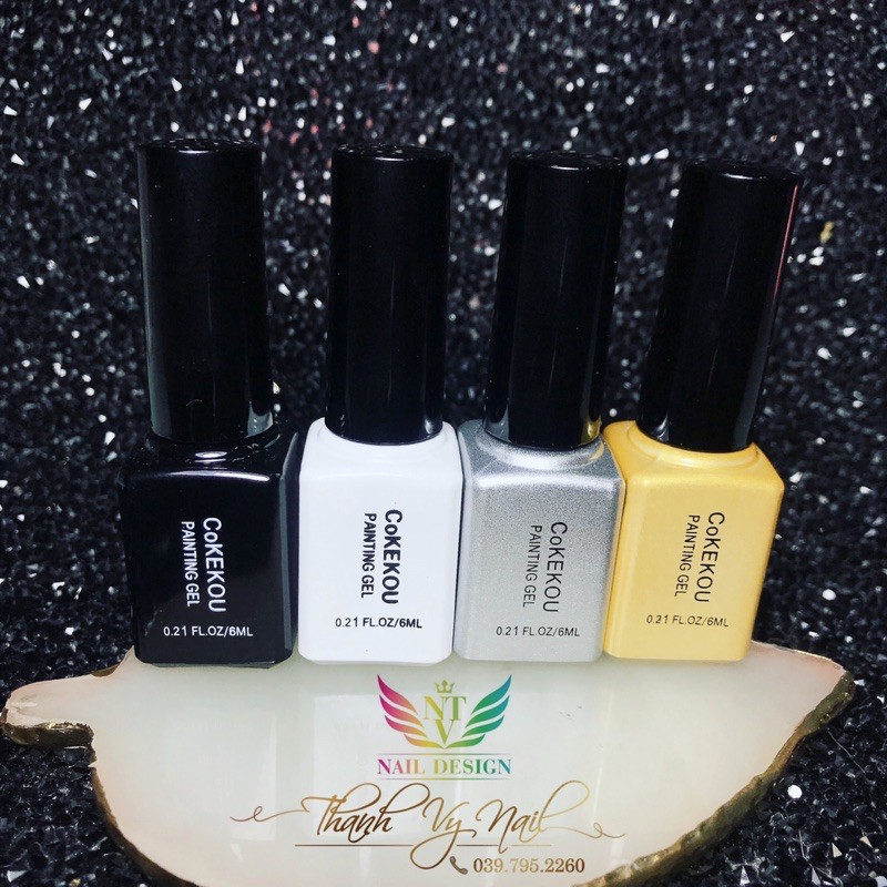Gel Vẽ Nét, Cọ Gel Vẽ Nail 6ml [Thanh Vy Nail]