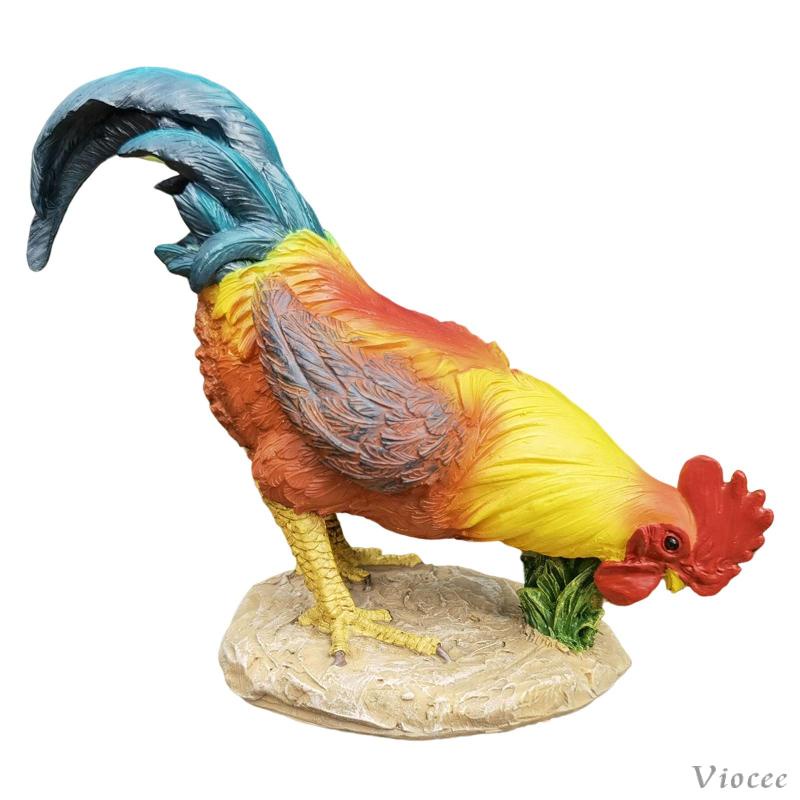 Mô Hình Tượng Rooster Điêu Khắc Sinh Động Dùng Trang Trí Phòng Khách / Nhà Bếp