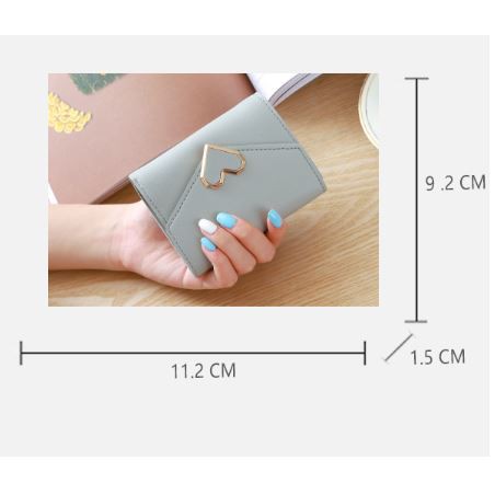 Ví Nữ Rẻ FREESHIP 50k Ví Bóp nữ Mini Khóa Hình Trái Tim Dễ Thương Phong Cách Hàn Quốc VD06