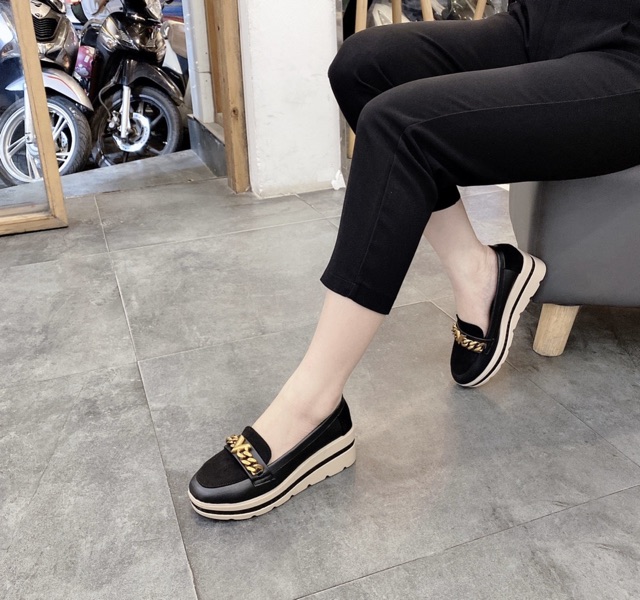 Giày slip on đế xuồng quai xích ngang spsl fullbox