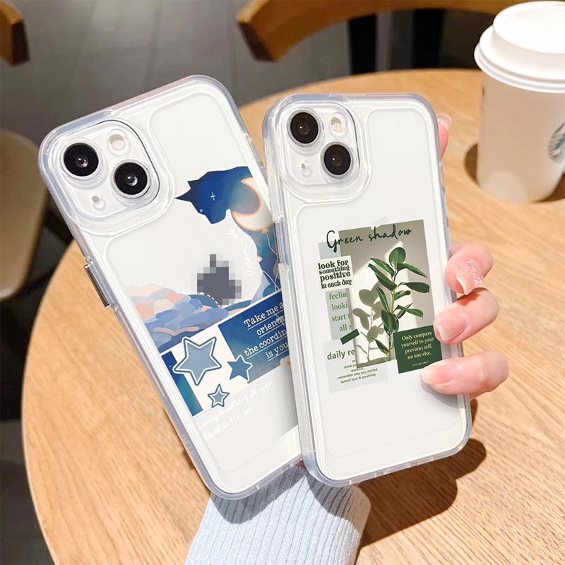 Suntaiho ốp lưng Ốp Điện Thoại TPU Silicone Trong Suốt Hình Vũ Trụ Cho iPhone 11 Pro 13 12 Pro Max XS Max X XR 7 8 Plus