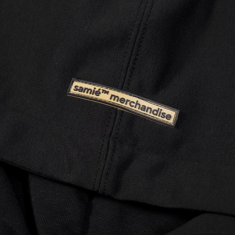 ÁO HOODIE CHÂN CUA FORM RỘNG THÊU LOGO SAMIÉ PREMIUM  - ÁO HOODIE DÂY RÚT - HOODIE ĐEN