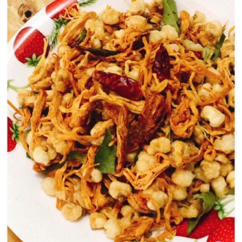 500g Ngô Lắc Khô Gà Lá Chanh Siêu Ngon