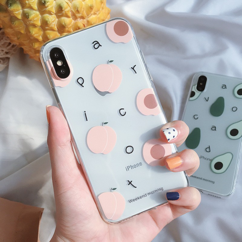 Ốp lưng iphone Bơ - ĐÀo  6 6plus 6s 6s plus 7 7plus 8 8plus x xs xs max 11 11 pro 11 promax12 12promax-t46