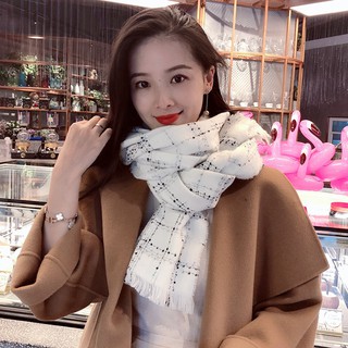 Khăn choàng cổ vải tweed thời trang mùa đông cho nữ