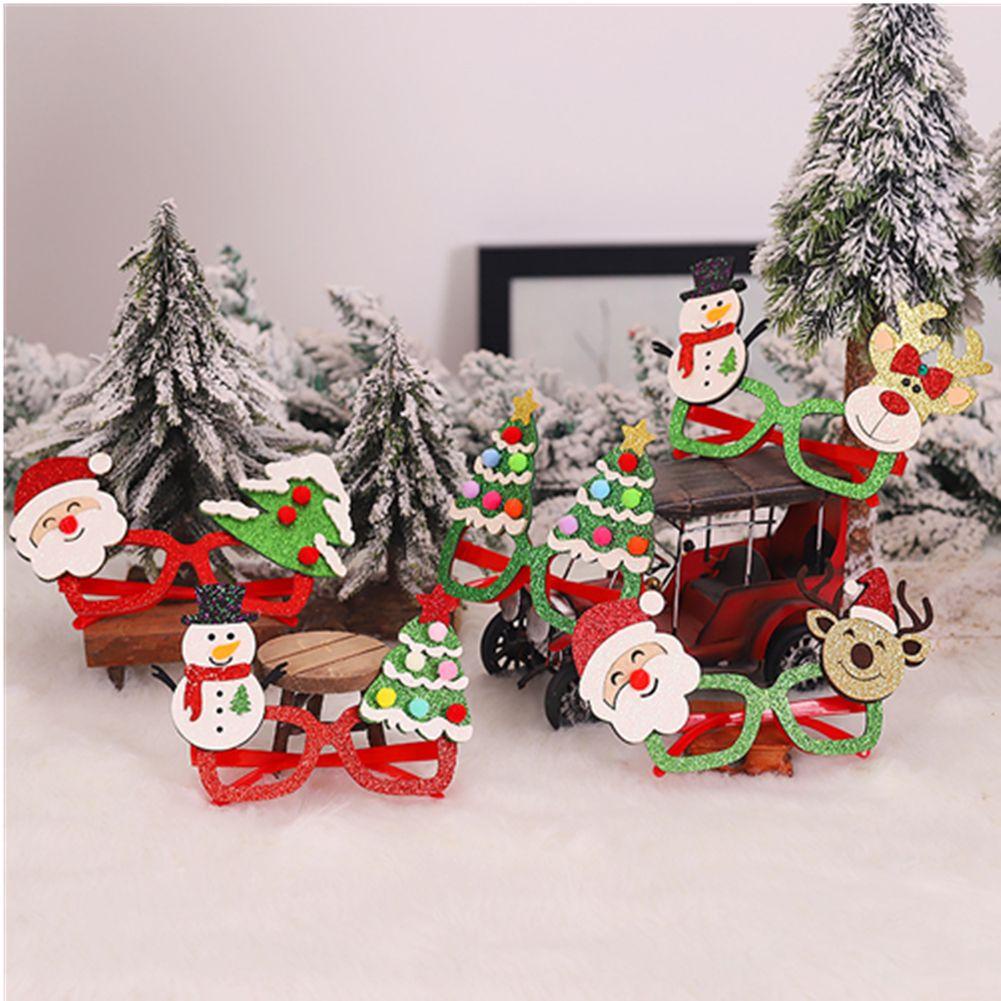 Mắt Kính Hình Ông Già Noel / Người Tuyết Lấp Lánh Dùng Trang Trí Giáng Sinh