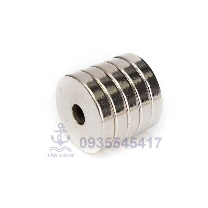 Nam châm tròn có lỗ 20x4 mm