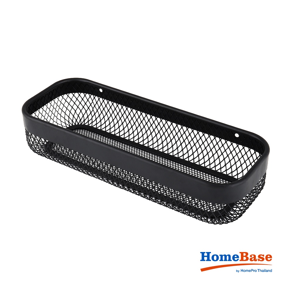 Homebase MOYA Giá/kệ treo tường phòng tắm KM001A bằng thép 7X30.5X11.5CM màu đen