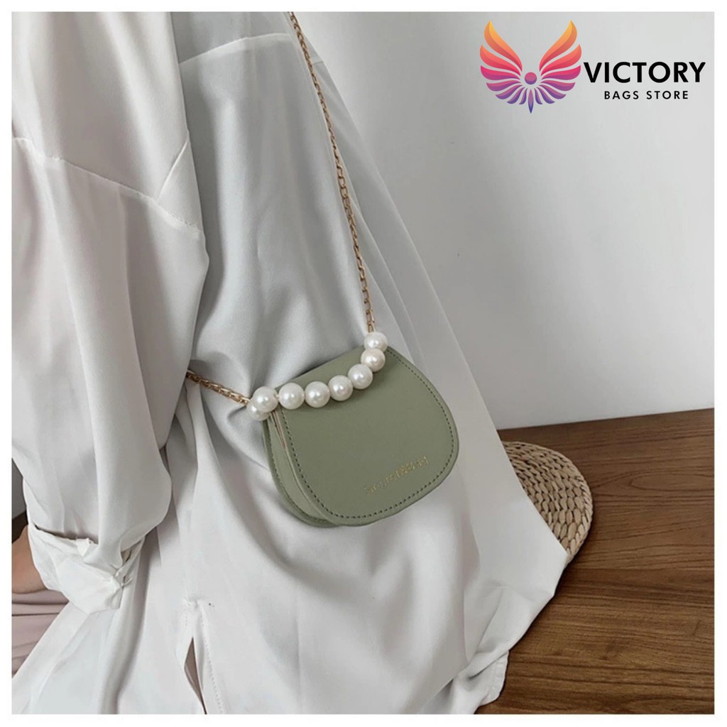 💖Túi đeo chéo mini, túi xách quai hạt châu, TDC - 202, Victory Bag Store💖