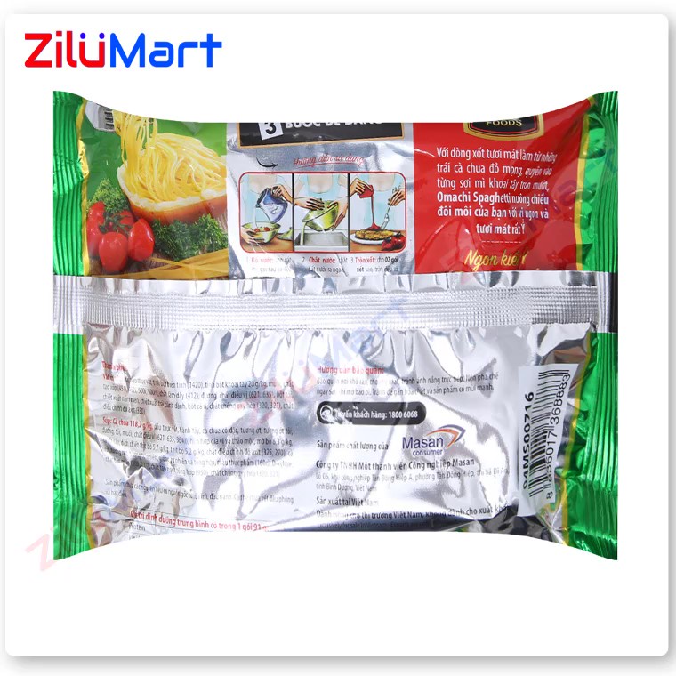 Mì trộn Omachi xốt Spaghetti  loại 91g