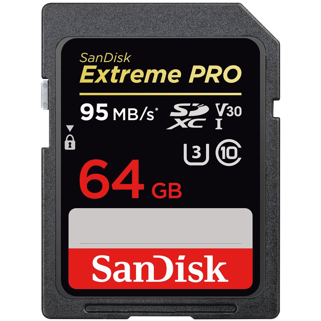 ( RẺ QUÁ) Thẻ nhớ SDXC Extreme Pro V30 64GB Class 10 UHS-I U3 95MB/s (Đen) (CỰC CHẤT)