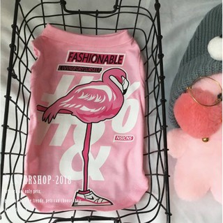 Áo con cò hồng dành cho chó mèo